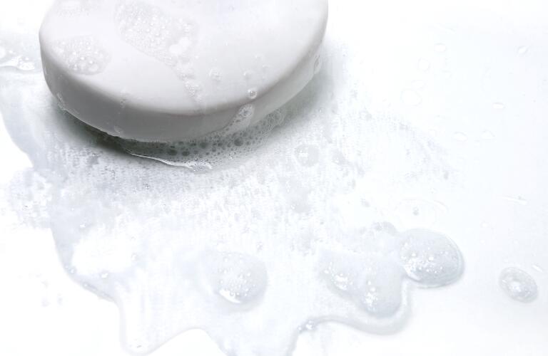 Soap and water