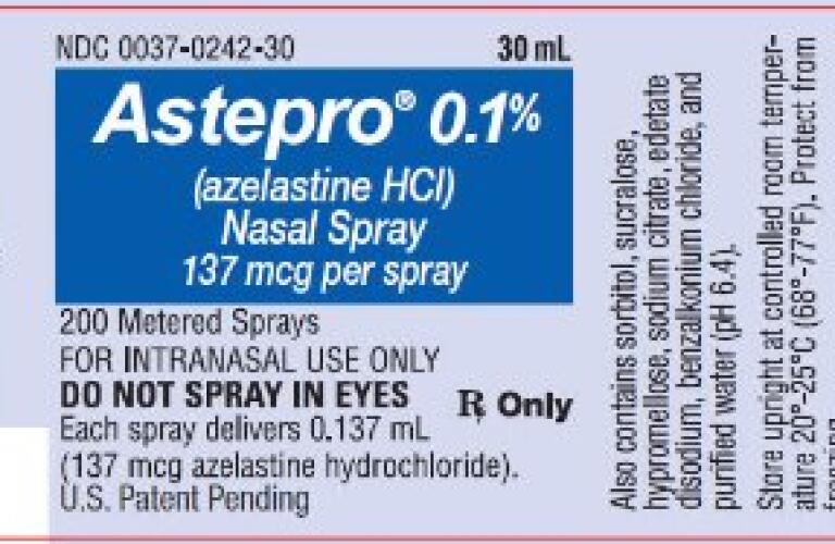 Astepro Pictures Images Labels Healthgrades Azelastine Hydrochloride Spray Metered
