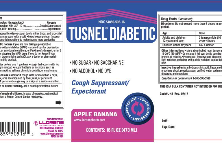 Tusnel Diabetic Dextromethorphan Guaifenesin Liquid