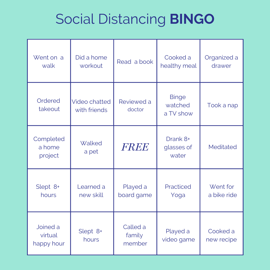 Social Distancing BINGO