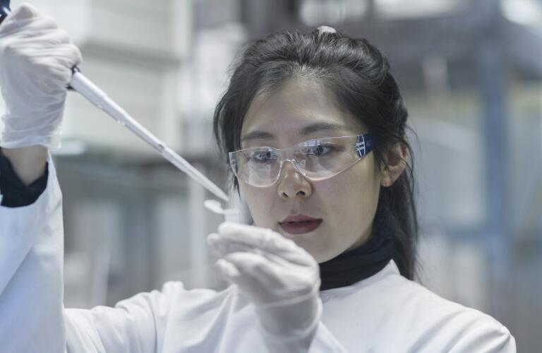 scientist testing in laboratory setting