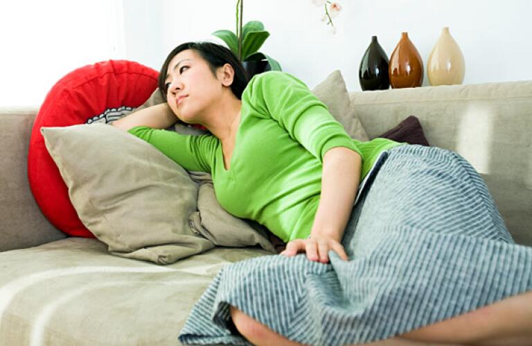 Medication Can Have Side Effects, laying down, couch, tired, lazy, sad