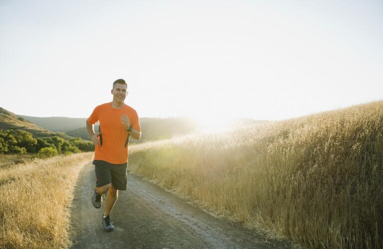 Man Jogging Outside