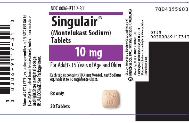 SINGULAIR Pictures, Images, Labels Healthgrades (montelukast sodium