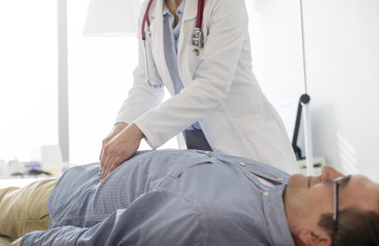 Doctor and patient exam