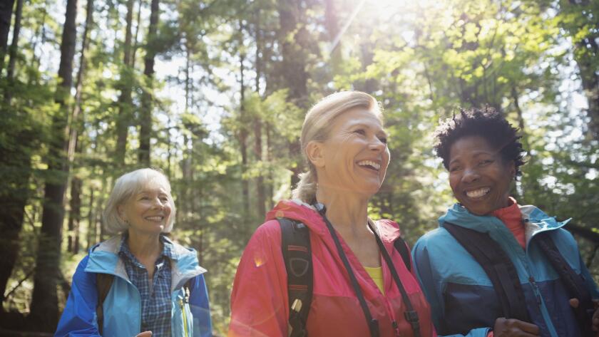 group-of-senior-women-friends-hiking