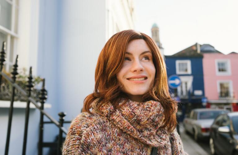 Cheerful Androgynous Man Crossdressed As Woman