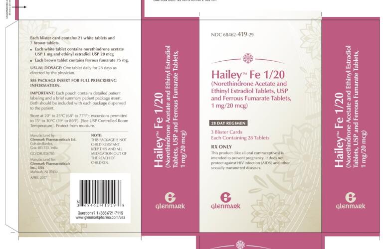 Hailey Fe 1 20 Norethindrone Acetate And Ethinyl Estradiol And Ferrous Fumarate Kit Pictures