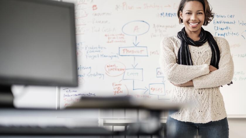 Confident woman at the office