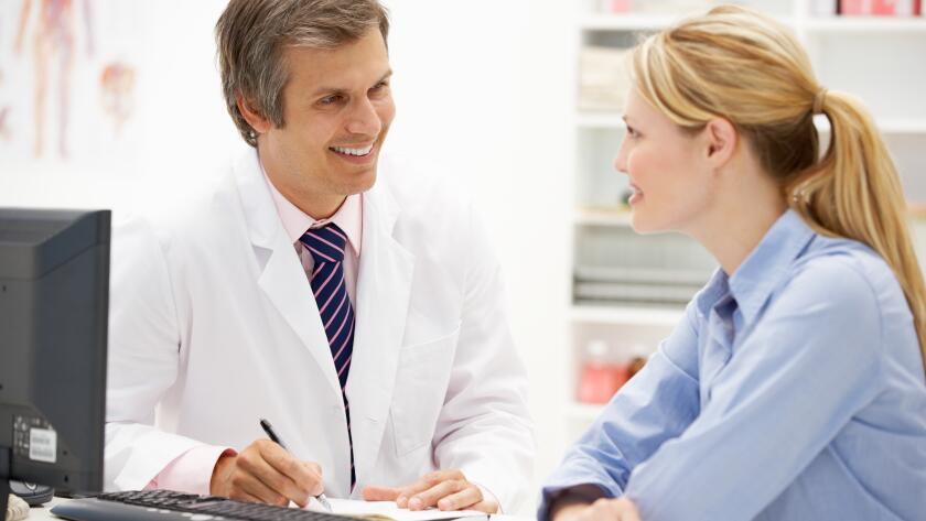 talking to doctor