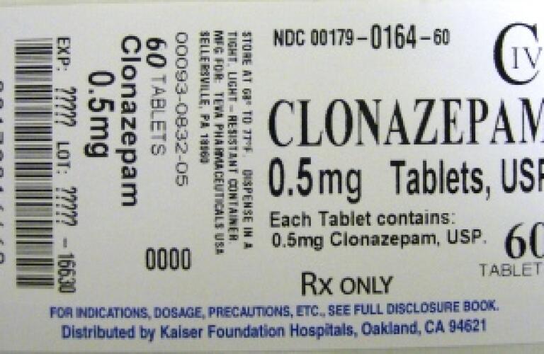 clonazepam pictures images labels