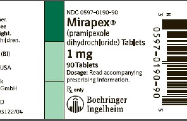Mirapex Healthgrades Pramipexole Dihydrochloride Tablet