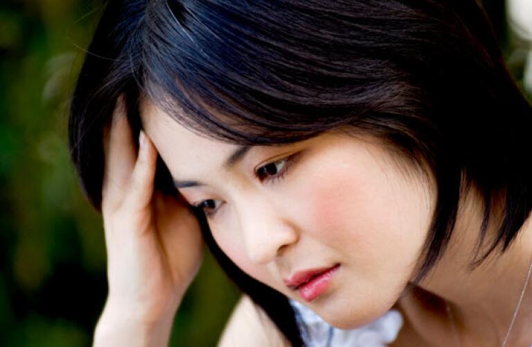 depressed woman