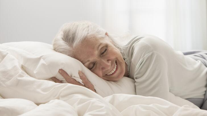 Older woman sleeping