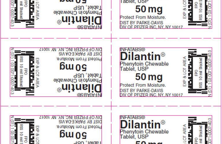 Dilantin 50 mg tablet