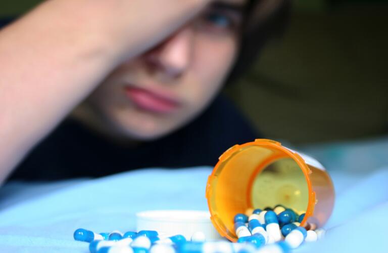child addicted to pills