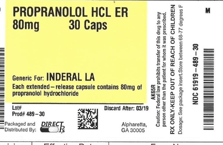 Propranolol xl 80 mg