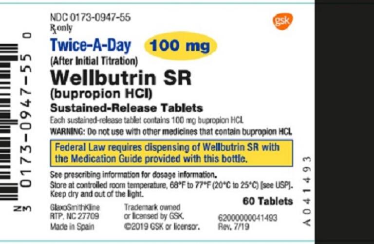 wellbutrin 150mg sr