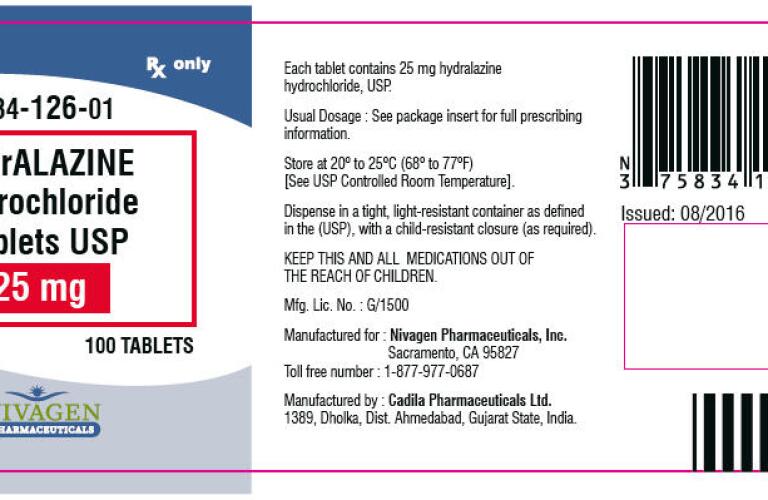 hydralazine hydrochloride tablet