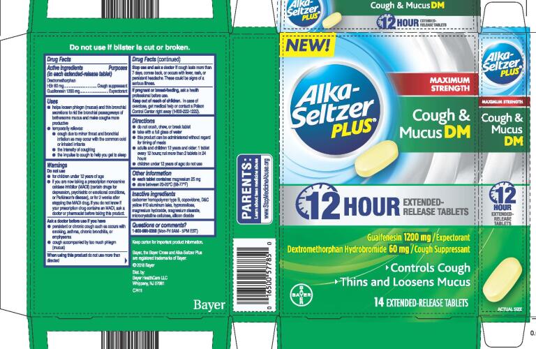 Alka Seltzer Plus Maximum Strength Cough And Mucus Dm Healthgrades Dextromethorphan Hydrobromide Guaifenesin Tablet Extended Release
