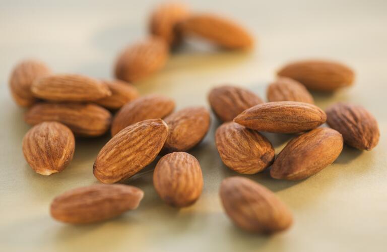 close up of almonds