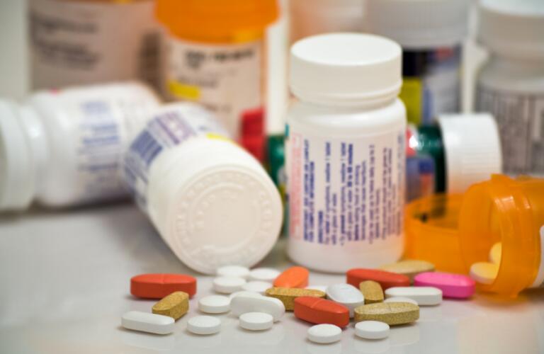 Multiple medicine bottles