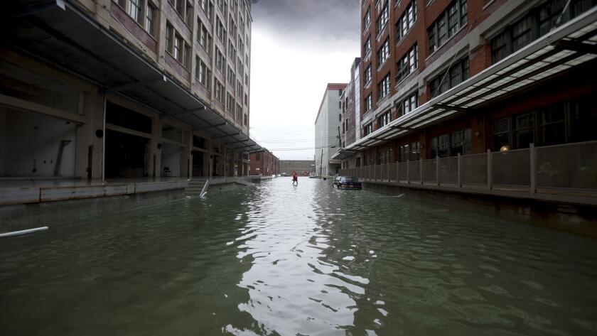 flooded street after hurricane