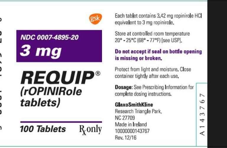 REQUIP | Healthgrades | (ropinirole tablet, film coated)