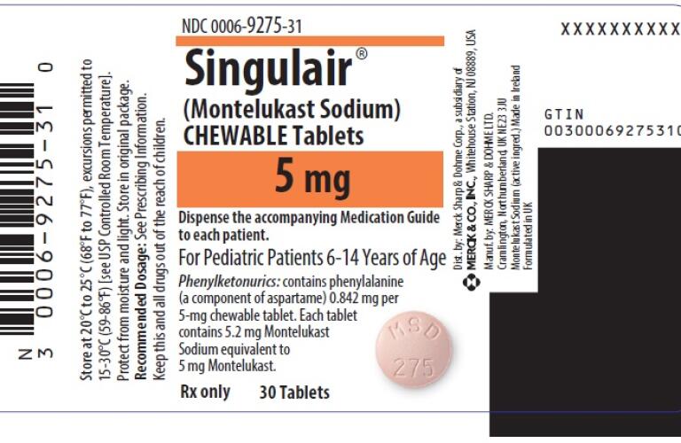 Singulair Pictures Images Labels Healthgrades Montelukast Sodium Tablet Film Coated