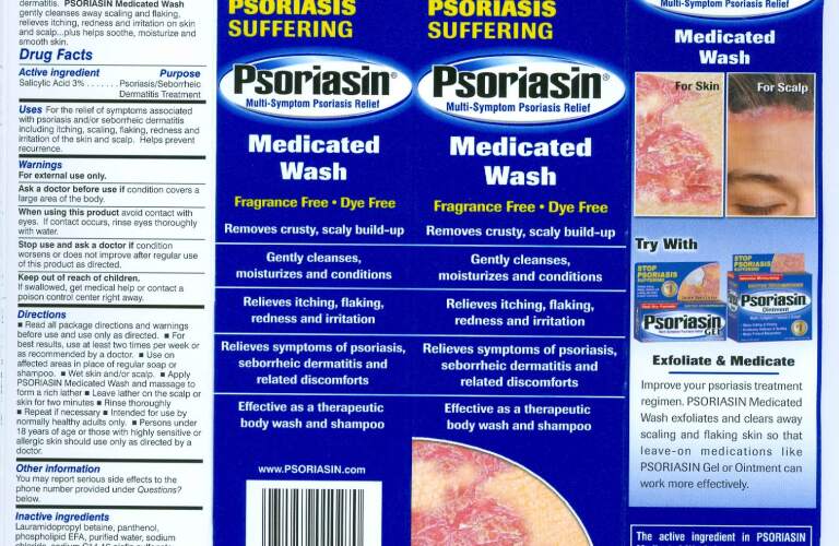 psoriasin shampoo ingredients