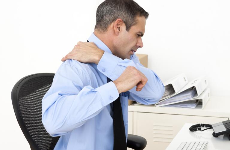 Man at Work with Painful Shoulder