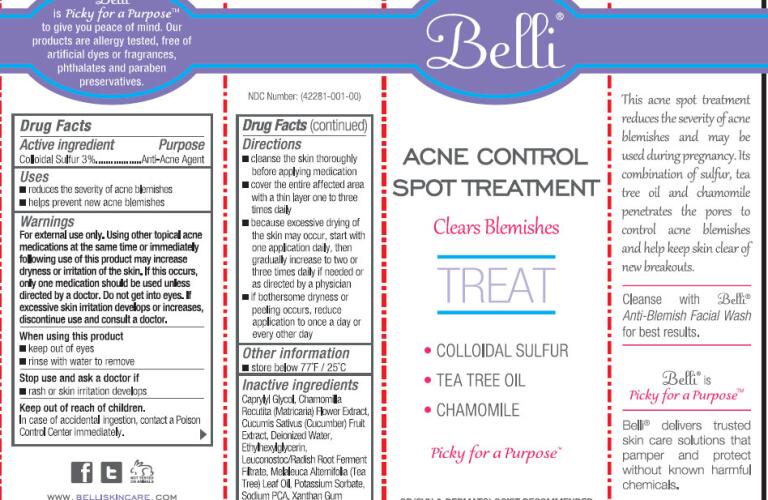 Belli Acne Control Spot Treatment Healthgrades Sulfur Cream
