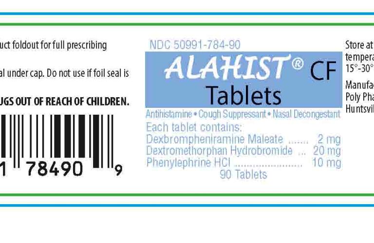 Alahist Cf Healthgrades Dexbrompheniramine Maleate Dextromethorphan Hbr Phenylephrine Hcl Tablet