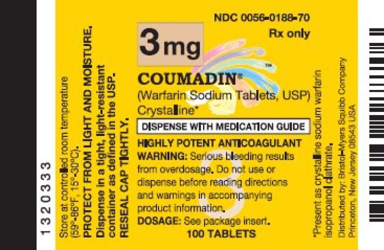 Coumadin 3mg