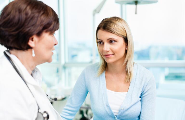 young adult talking to doctor