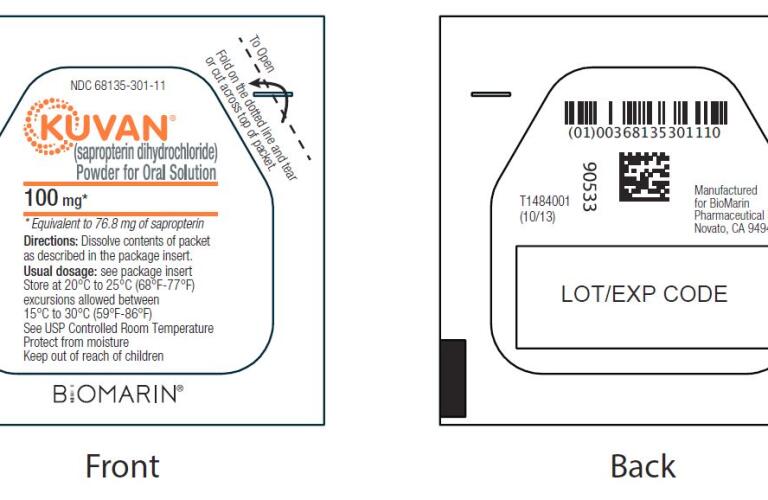 sapropterin dihydrochloride tablet