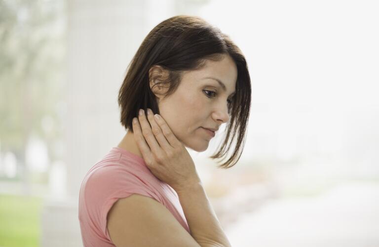 portrait of stressed woman