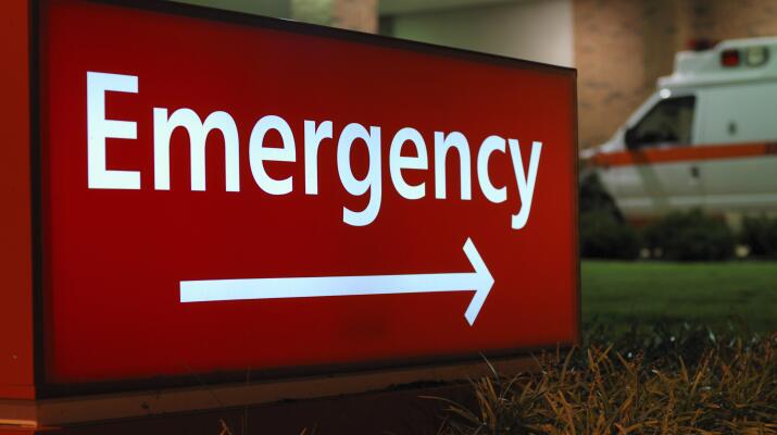An hospital emergency sign
