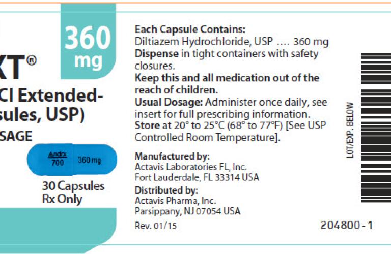 Diltiazem Xt 360 Mg