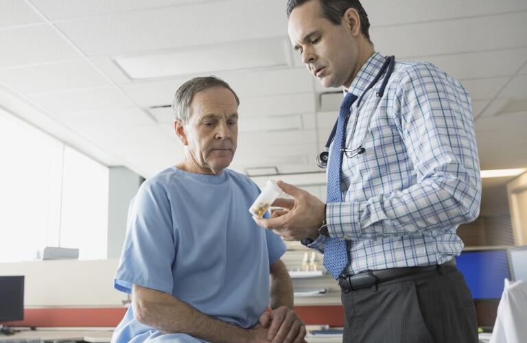 Patient with doctor