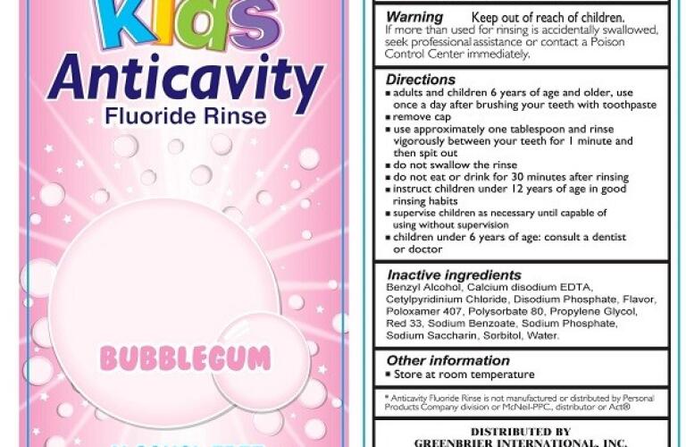 Assured Anticavity Fluoride Kids Bubblegum Healthgrades Sodium Fluoride Rinse