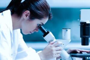 Doctor with Microscope
