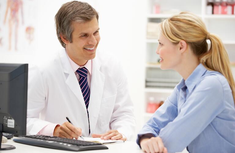 talking to doctor