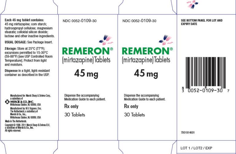 Mirtazapine (remeron) 30 mg tablet