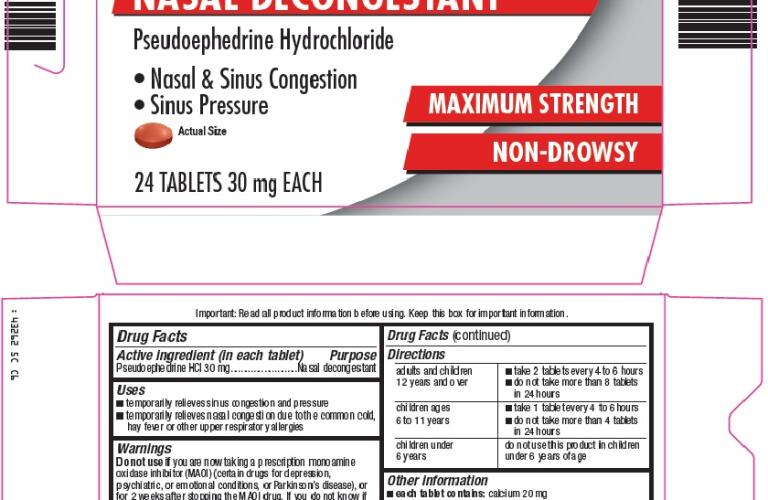 pseudoephedrine hcl 30 mg how many to take