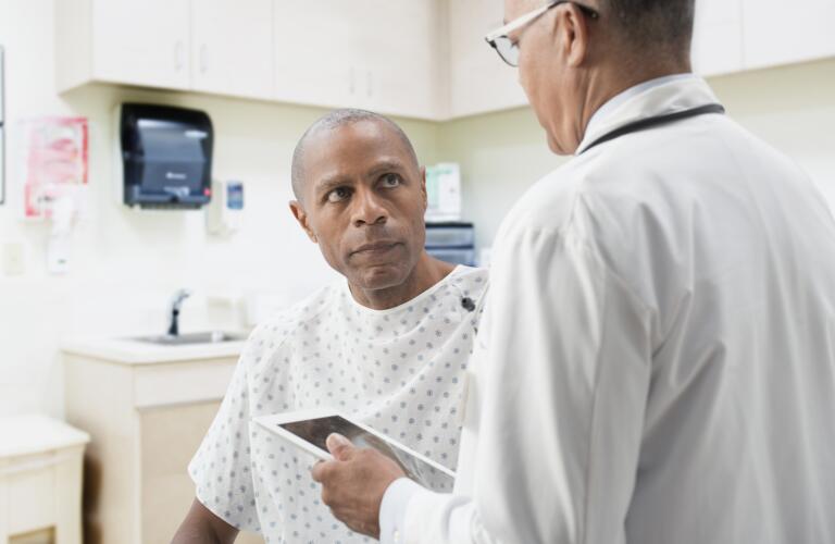 Man with doctor
