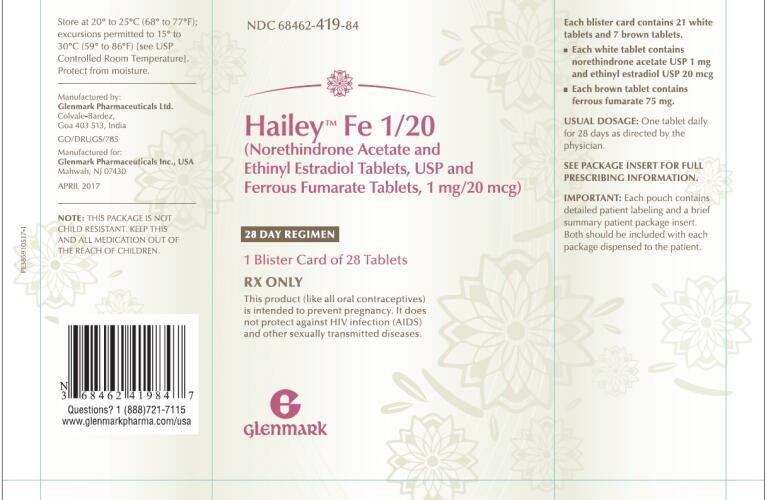 Hailey Fe 1 20 Norethindrone Acetate And Ethinyl Estradiol And Ferrous Fumarate Kit Pictures